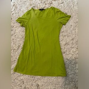 Express Women’s Bright Apple Green Short Cap Sleeve Tee Shirt S Small
